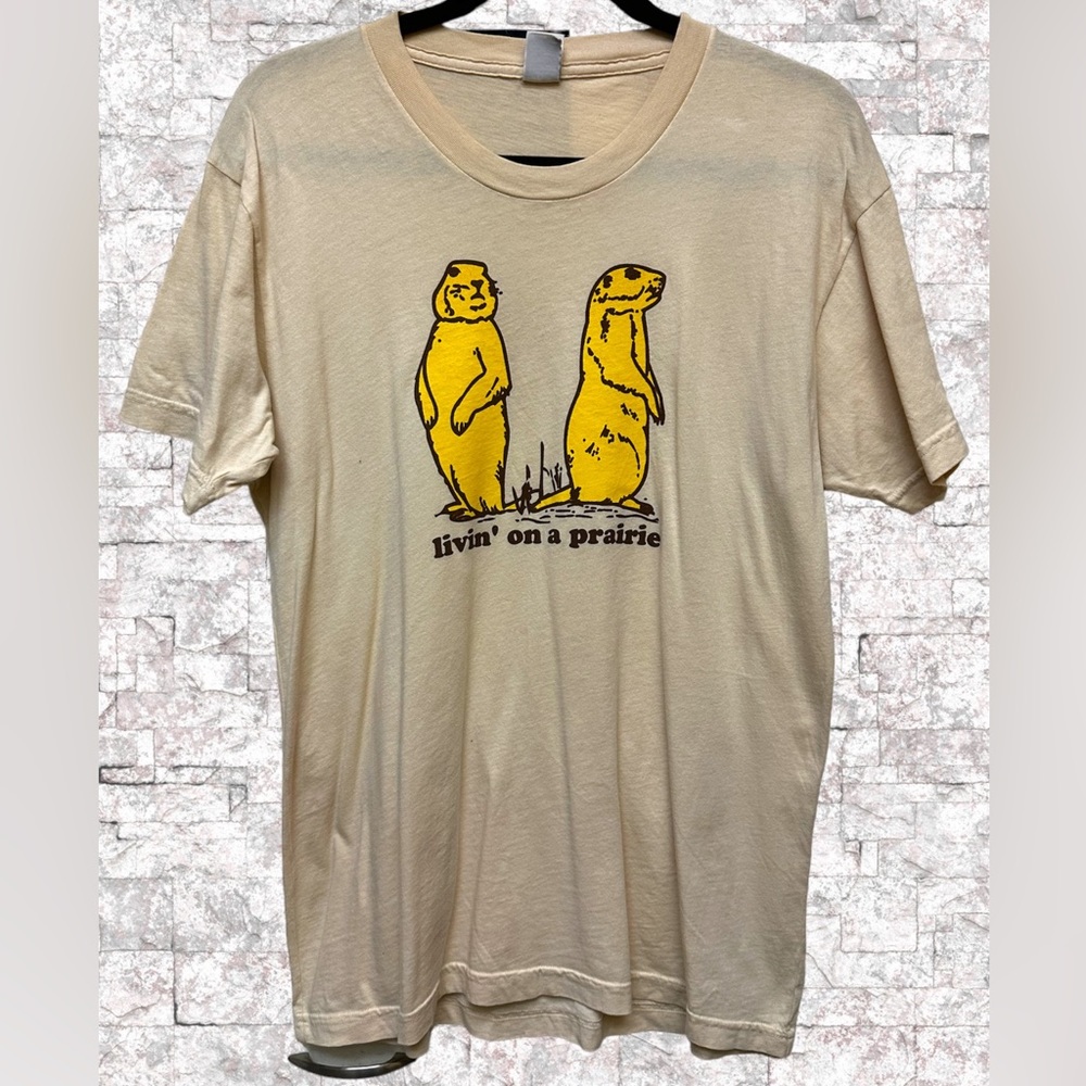 Rare Vintage Vantage T-shirt Living On A Prarie